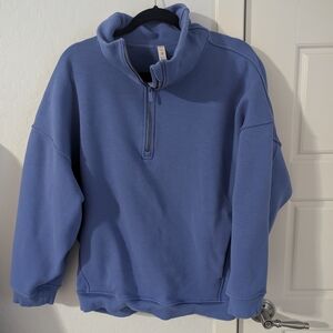 Blue Half-Zip Sweater